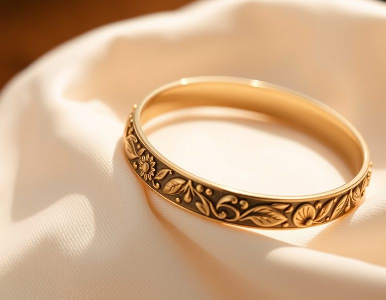 Bracciale in oro stile antico