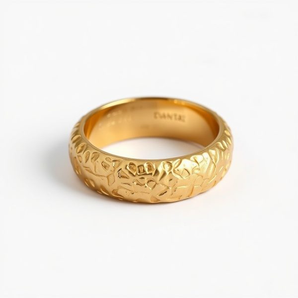 Anello in oro texturizzato